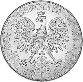 Rewers monety z 1933 roku